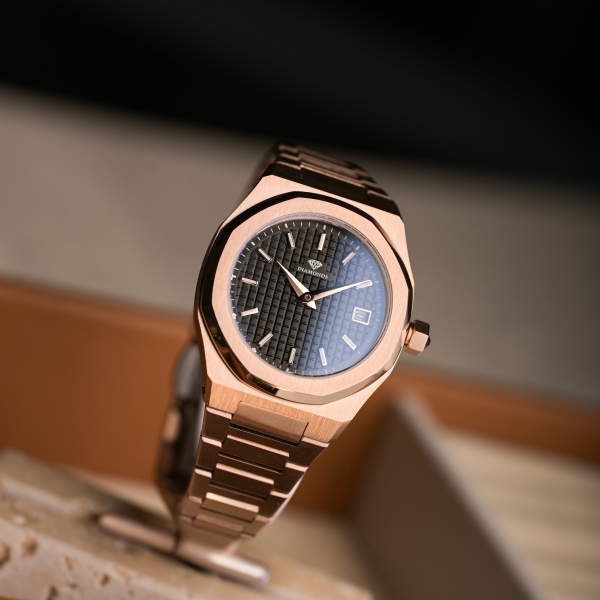 Rose Blue Dial Steel